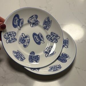 Royal Grafton Made in England Blue and White Porcelain Small Dessert Plates